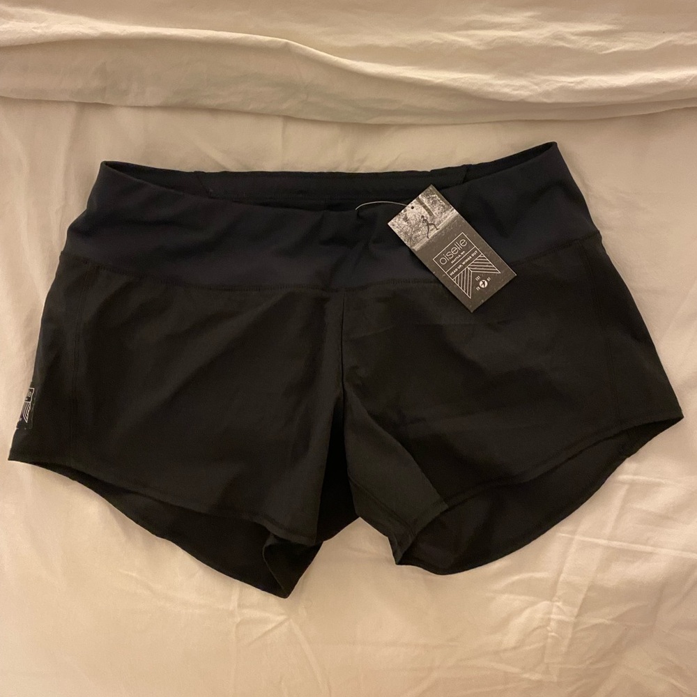 Oiselle Roga Shorts - Black - Size 8